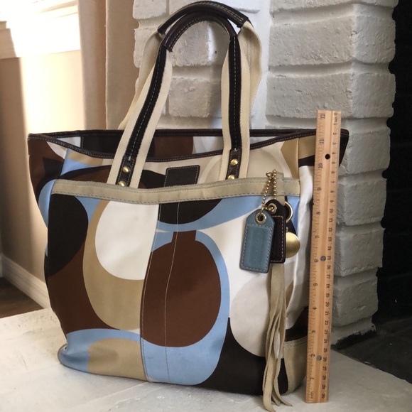 Coach Multicolor satin Shoulder bag tote - Picture 8 of 10